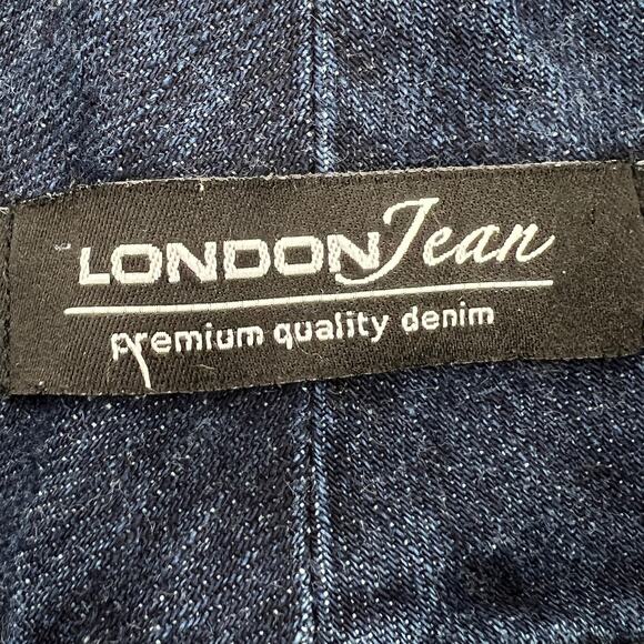 Vintage London Jean Double Button Wide Leg Y2K Rave Medium Wash Jeans Size 10 - Picture 8 of 12